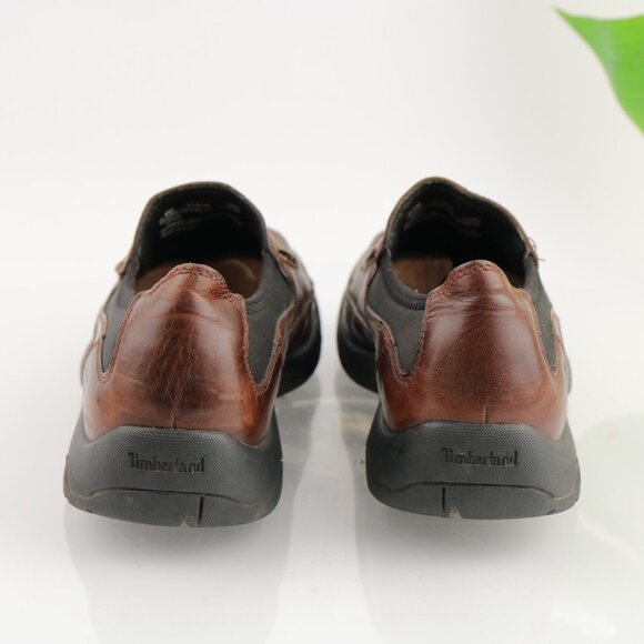 Timberland Mens Mt Kisco Loafer Size 9.5 Brown Leather Driving Slip On Lug Shoe main image 4